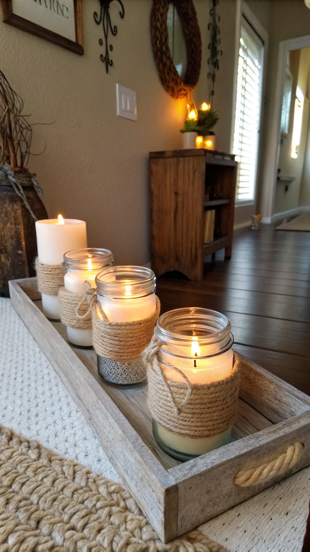 27. DIY Candle Holders from Mason Jars