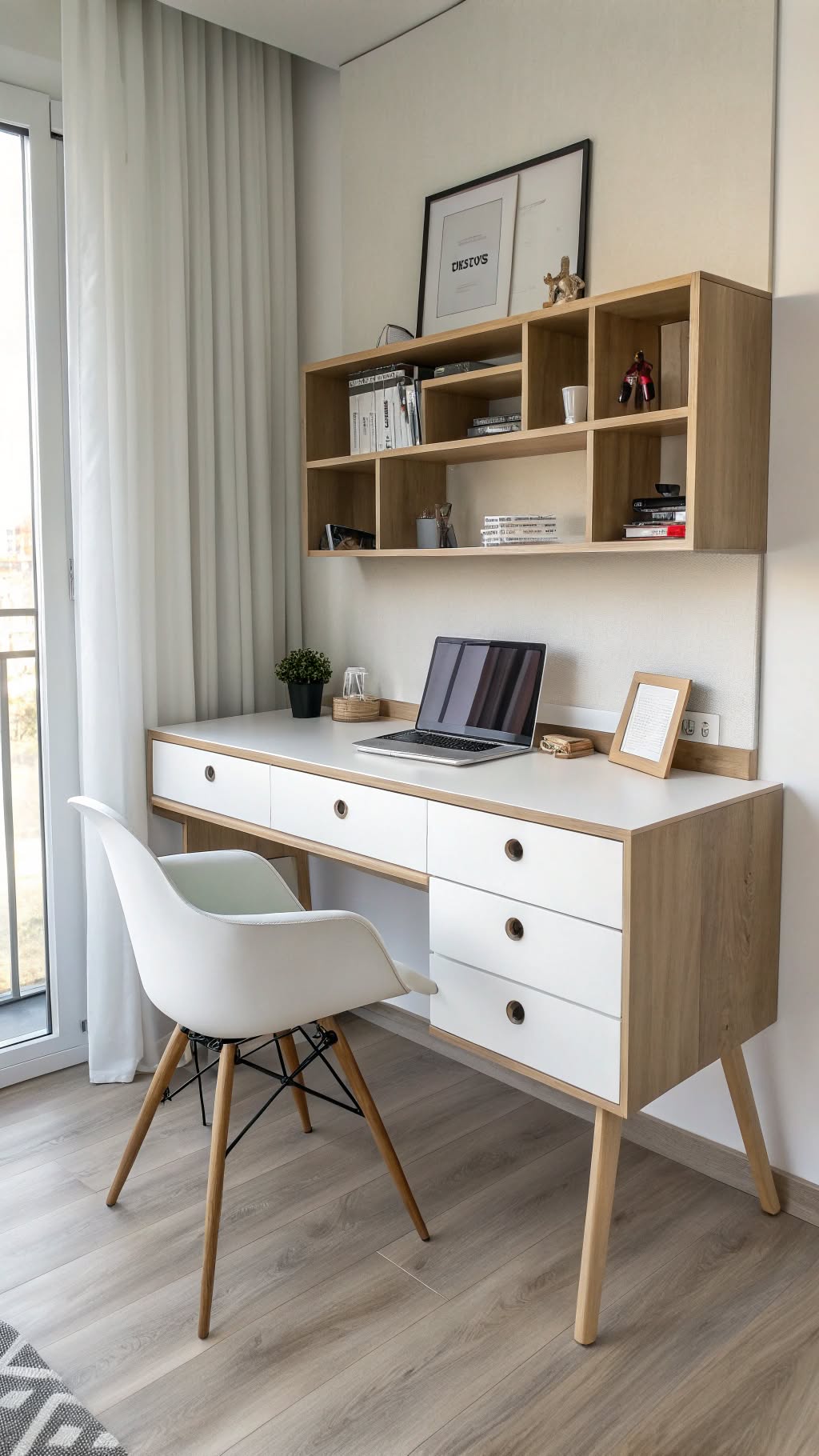 2. Opt for a Compact Desk with Storage