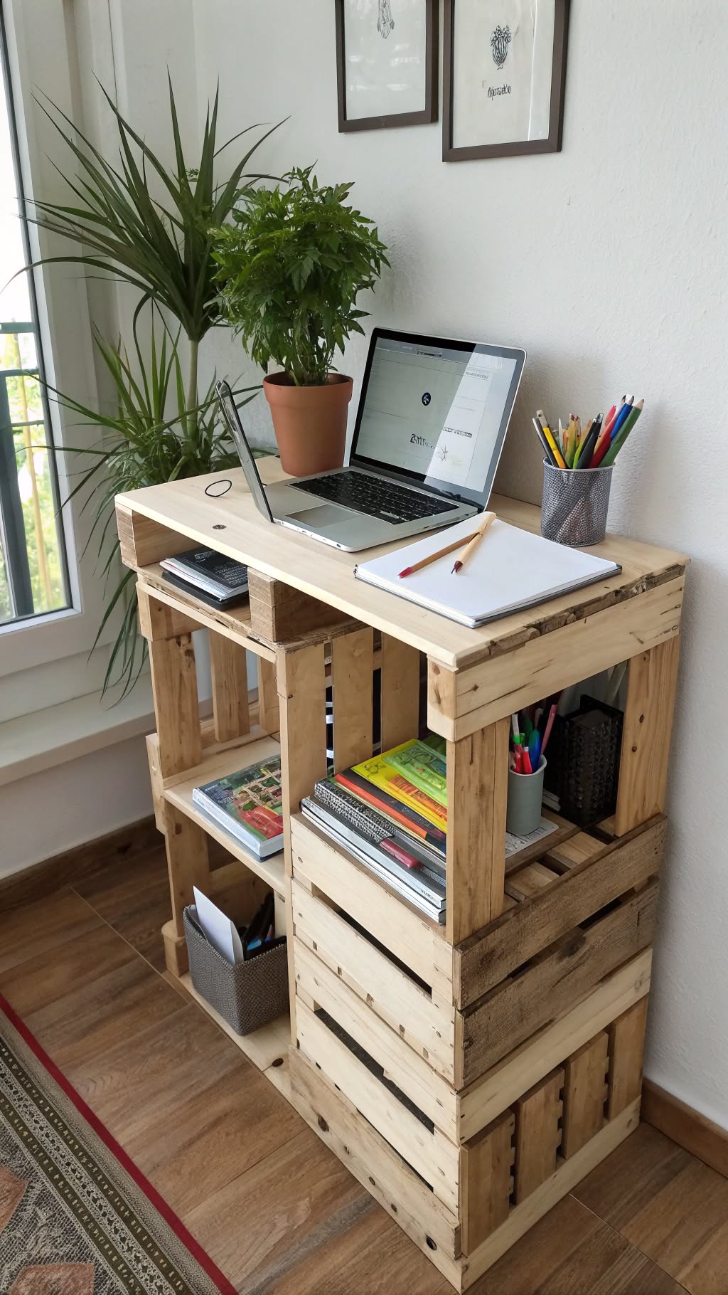 3. Create a DIY Crate Desk