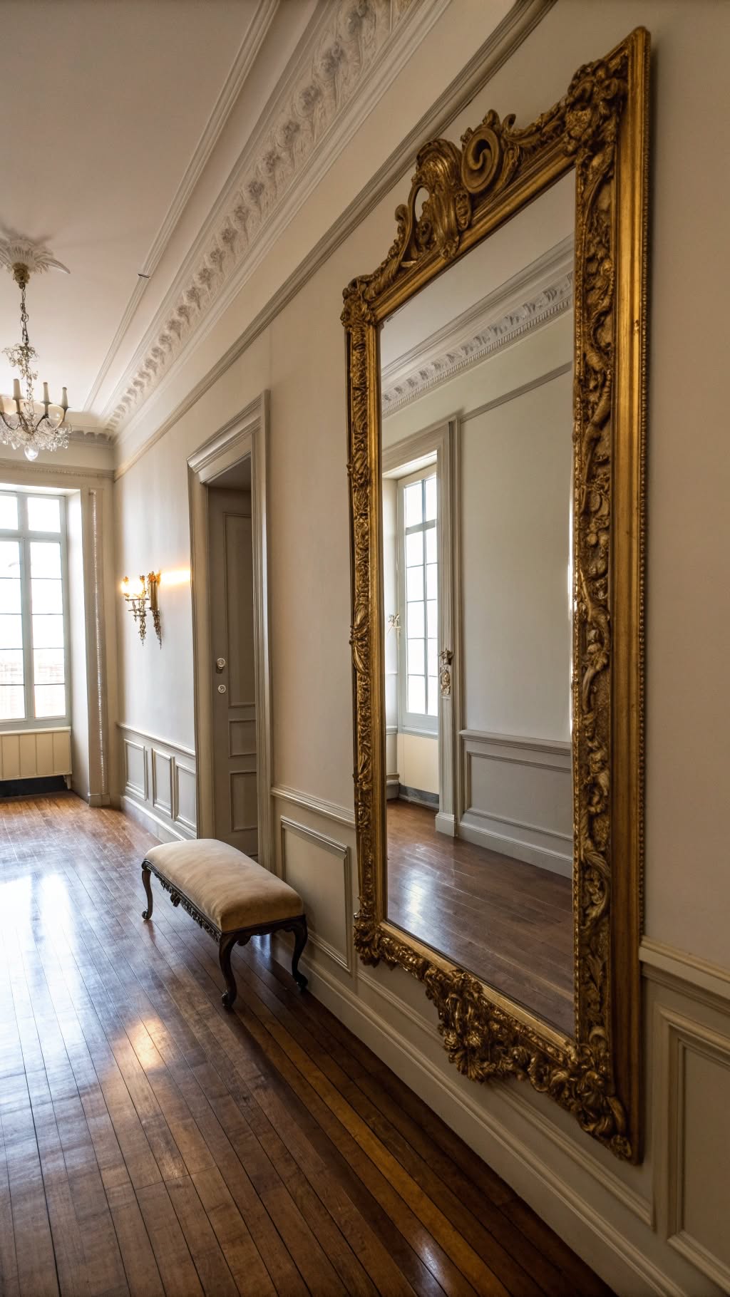 3. Hang a Large Mirror to Brighten the Space