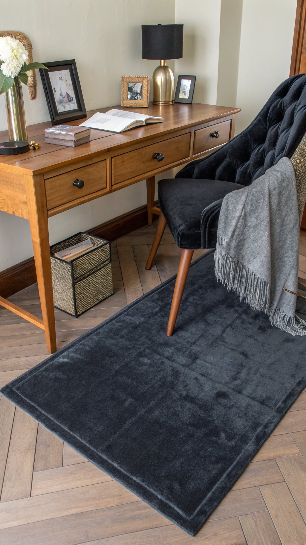 4. Dark Textiles for Coziness