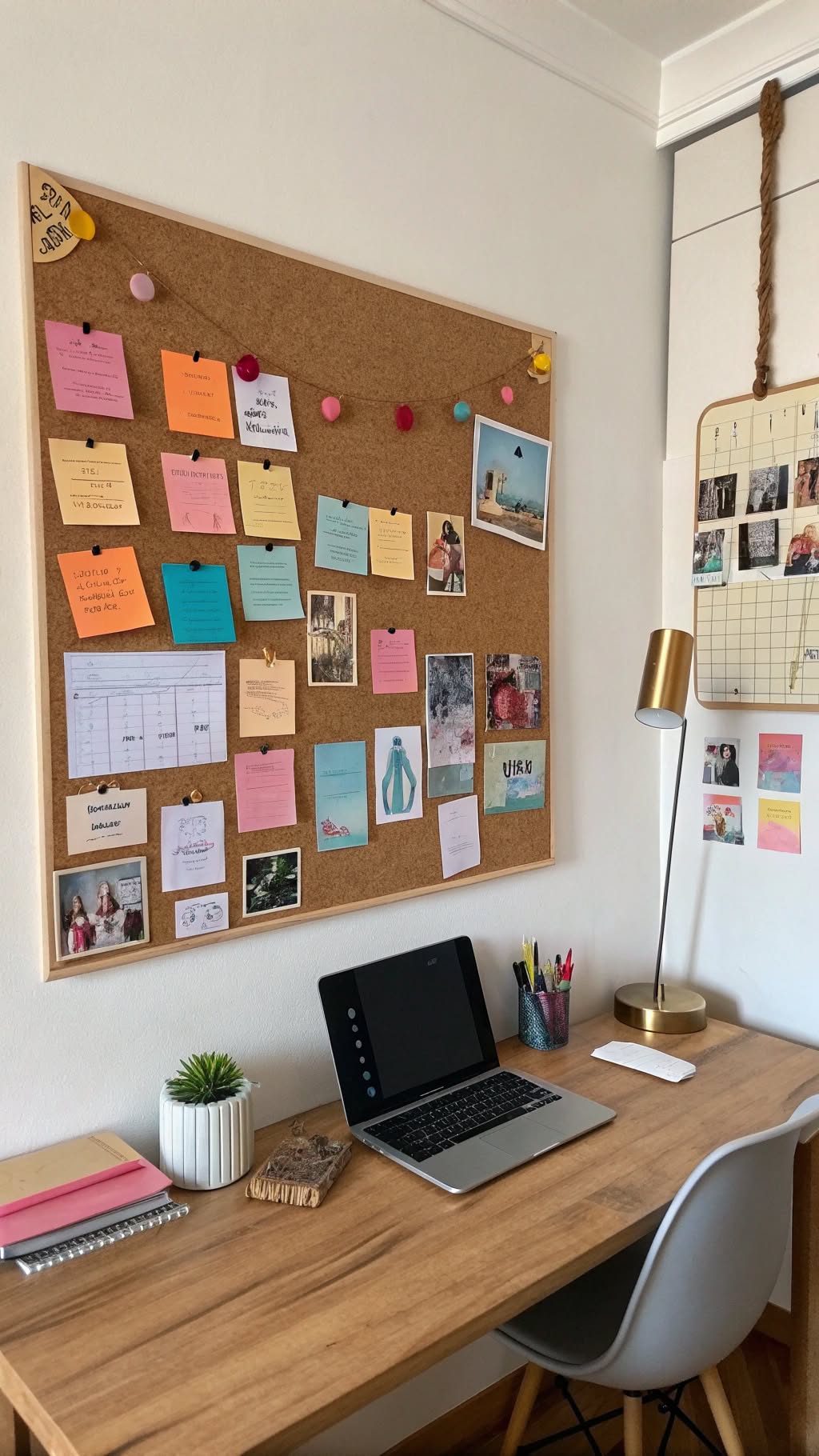 4. Hang a Corkboard for Functionality and Style