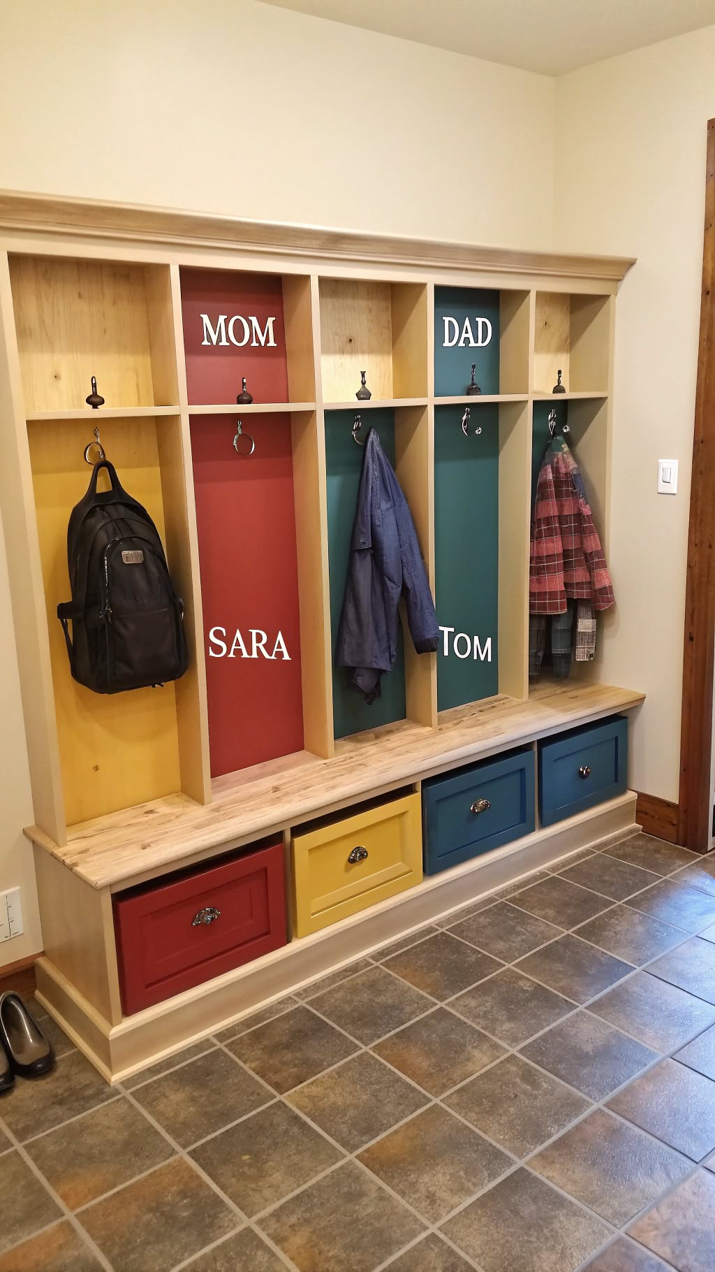 5. Create a DIY Mudroom Cubbies