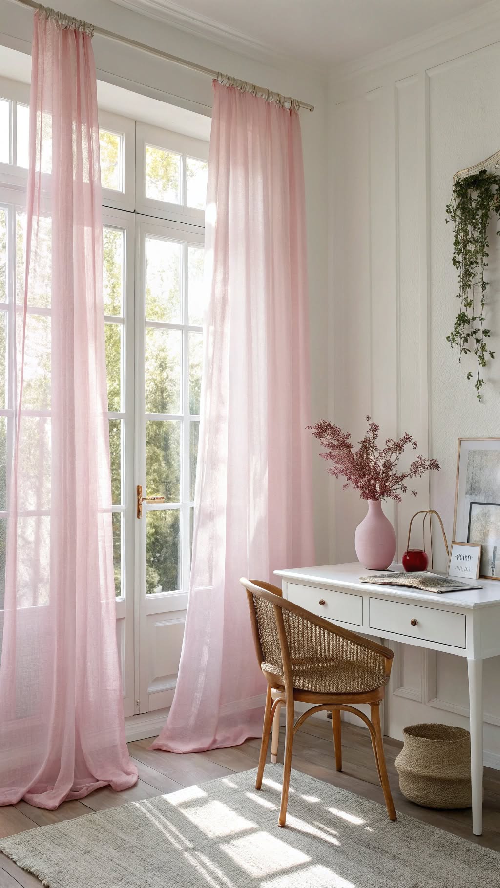 6. Pink Curtains for a Dreamy Look