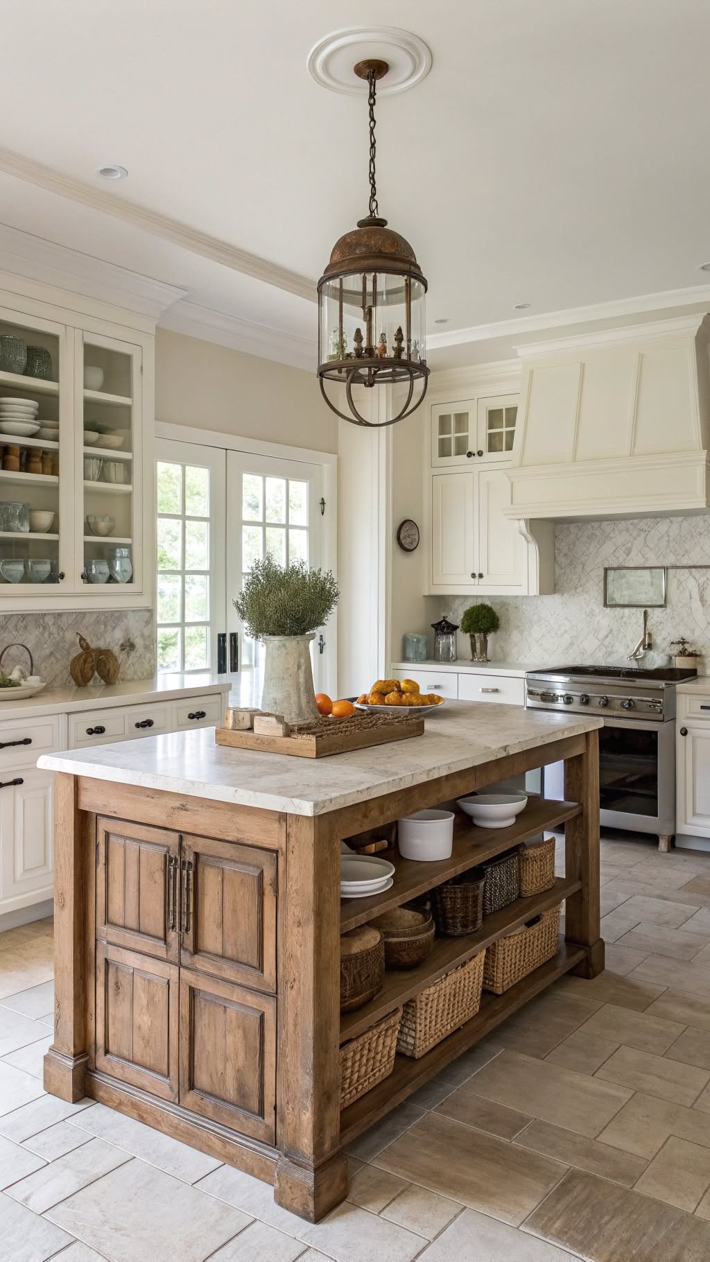 9. The Kitchen with a Rustic Island