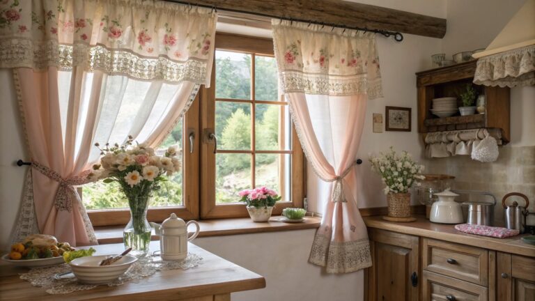 French Country Kitchen Curtains For Small Windows