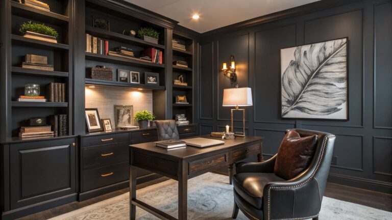 Dark Home Office Decor Ideas On A Budget