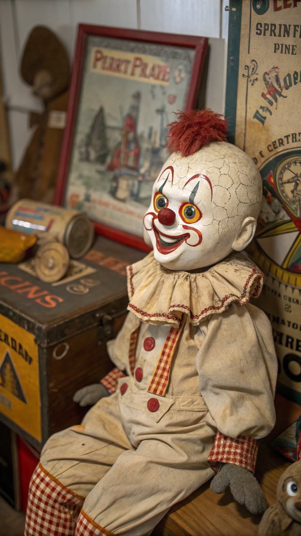 10. Creepy Vintage Clown Dolls