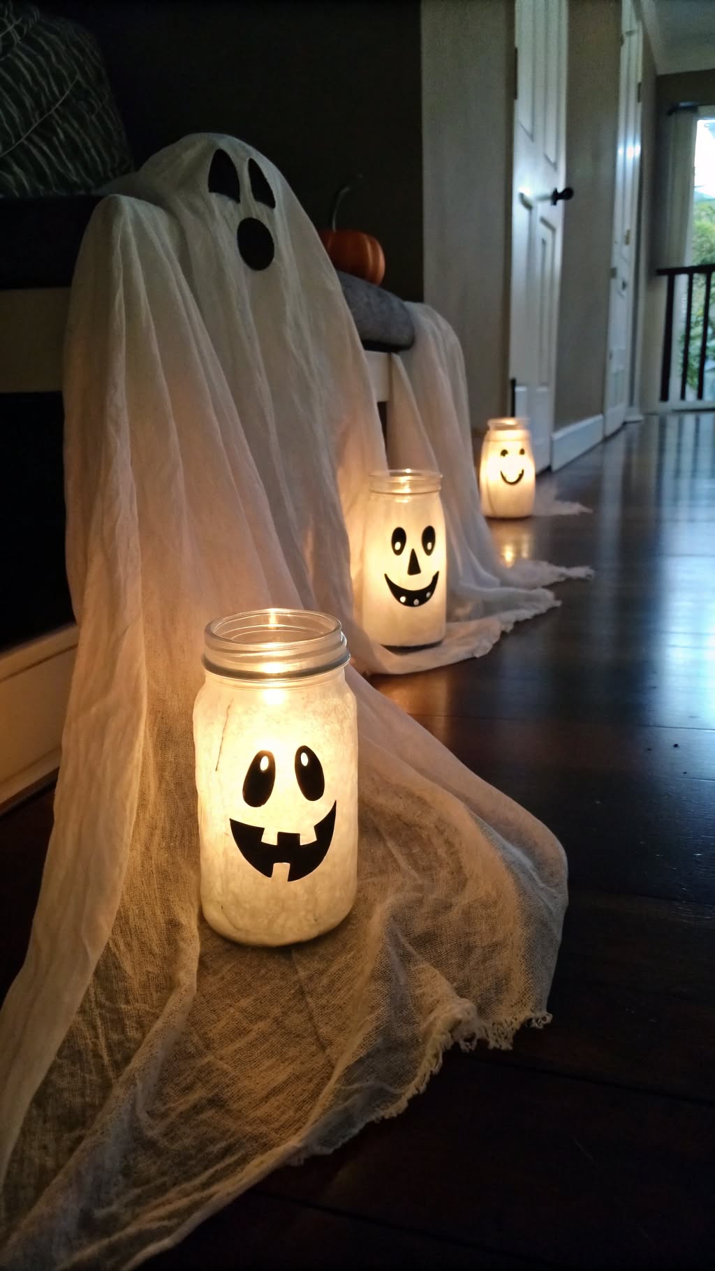 10. Glow-in-the-Dark Ghost Lanterns