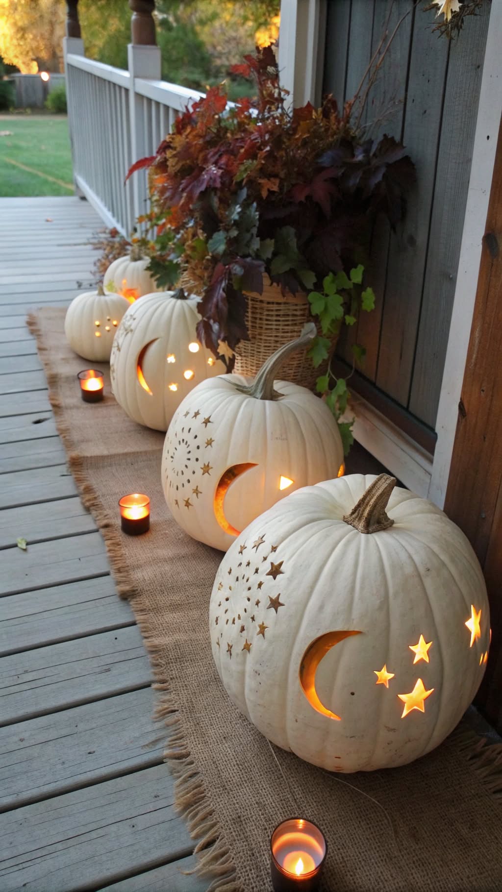 10. Rustic Pumpkin Lanterns