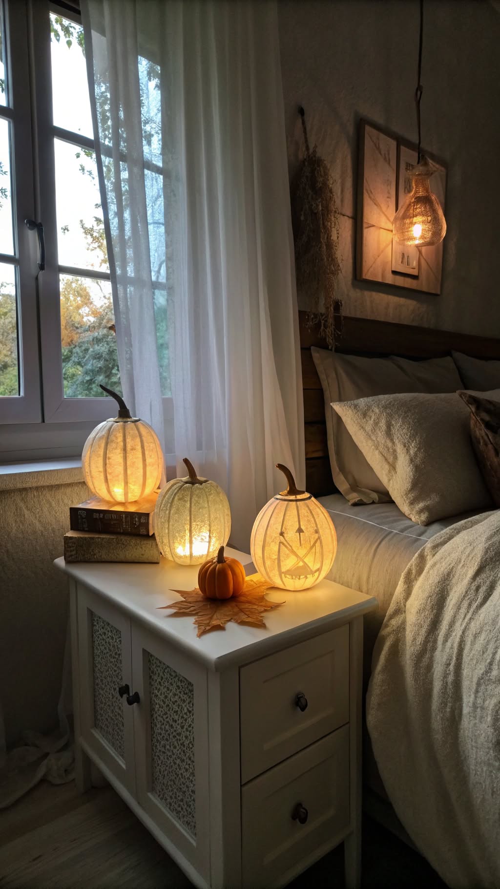 11. Glow-In-The-Dark Pumpkin Lanterns