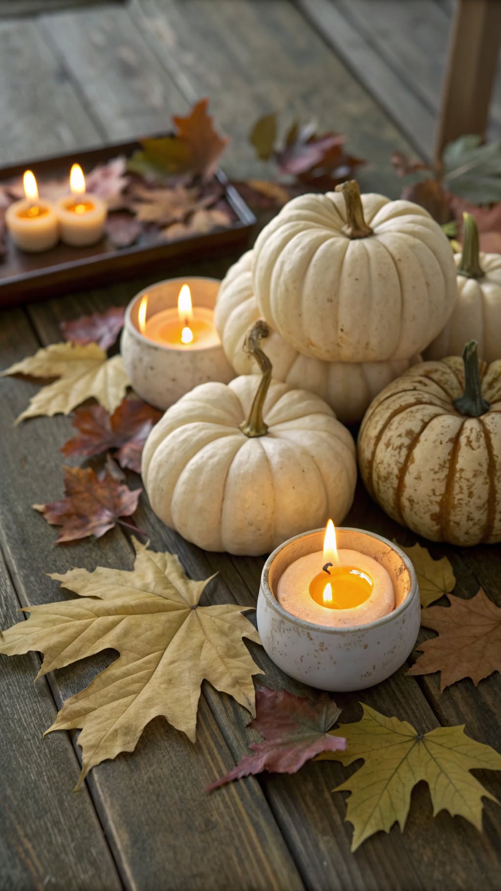 11. Mini Pumpkin Votive Holders