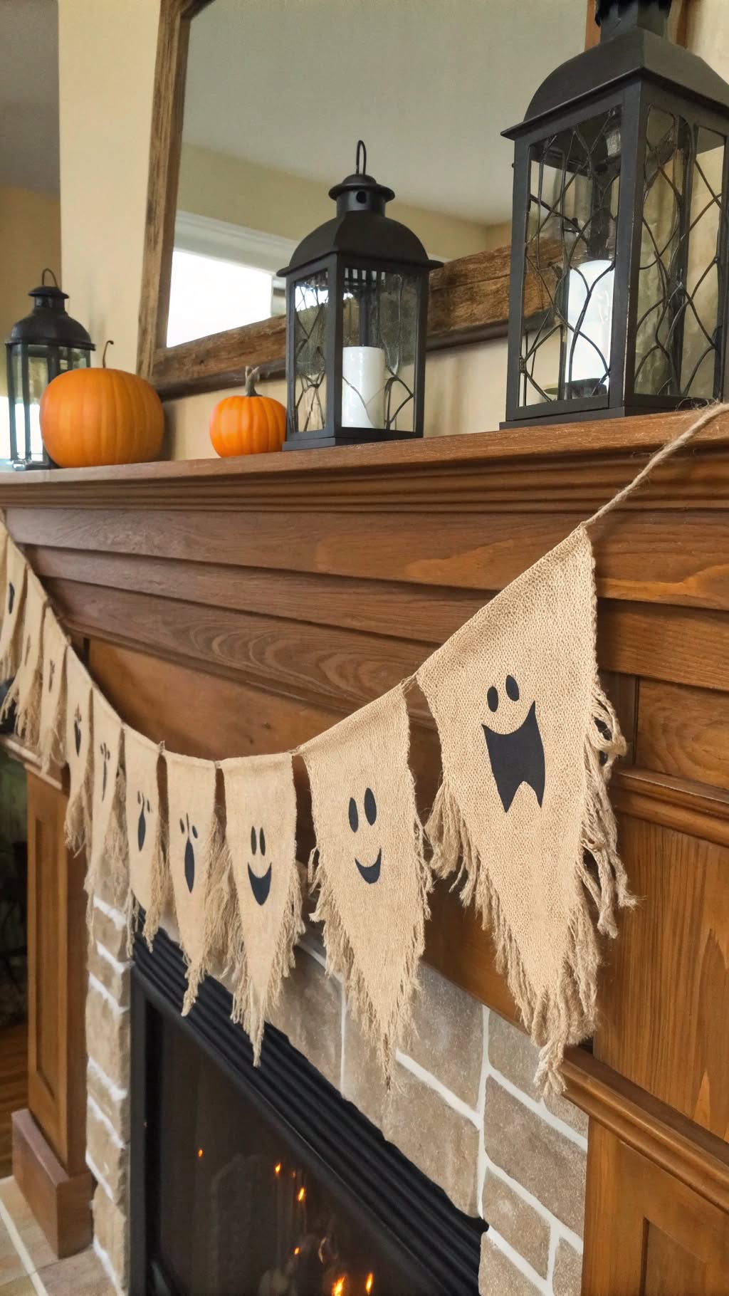 12. Burlap Ghost Garland