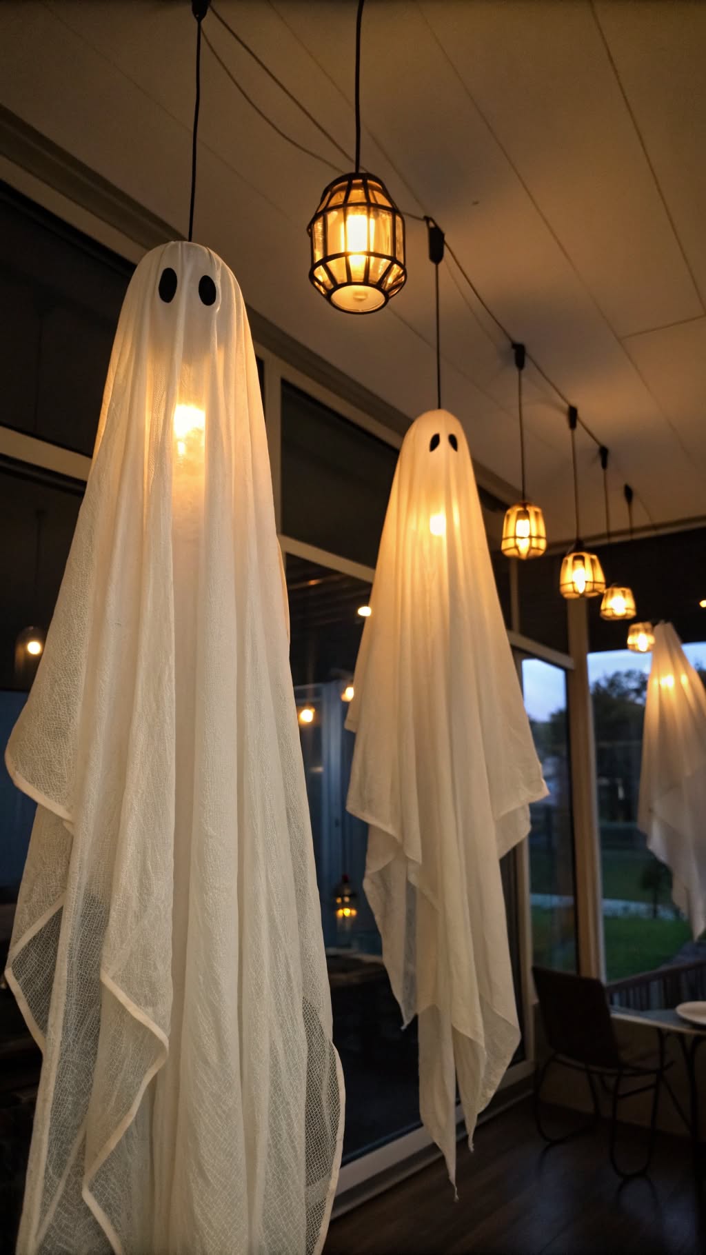 12. Floating Ghosts with Cheesecloth