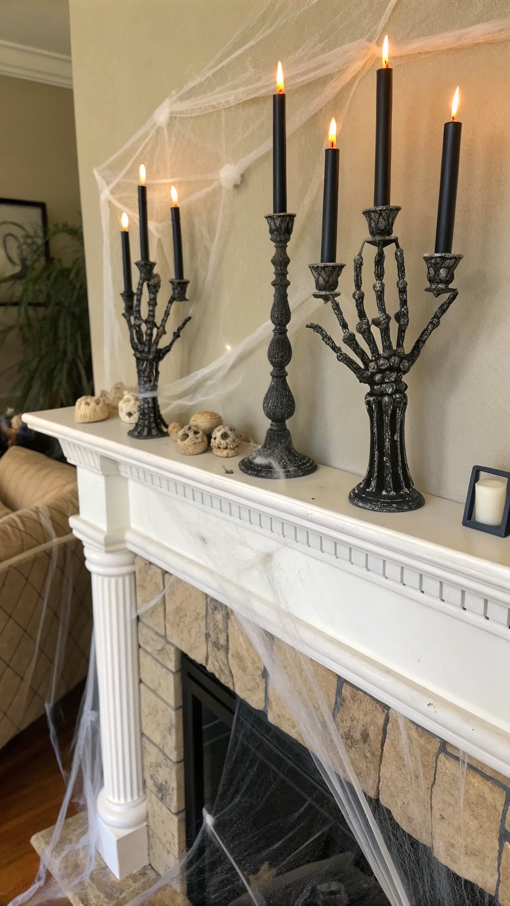 12. Skeleton Hand Candle Holders
