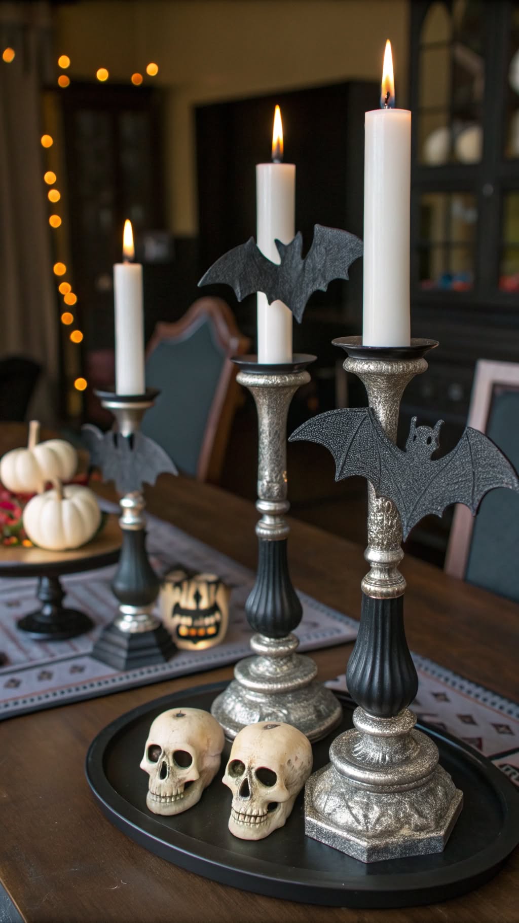 14. Creepy Candlestick Centerpiece