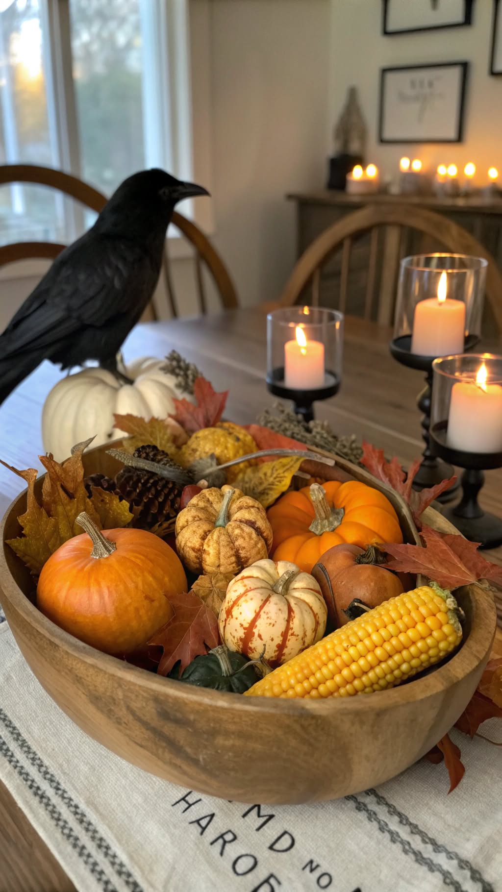14. Harvest-Themed Table Centerpiece
