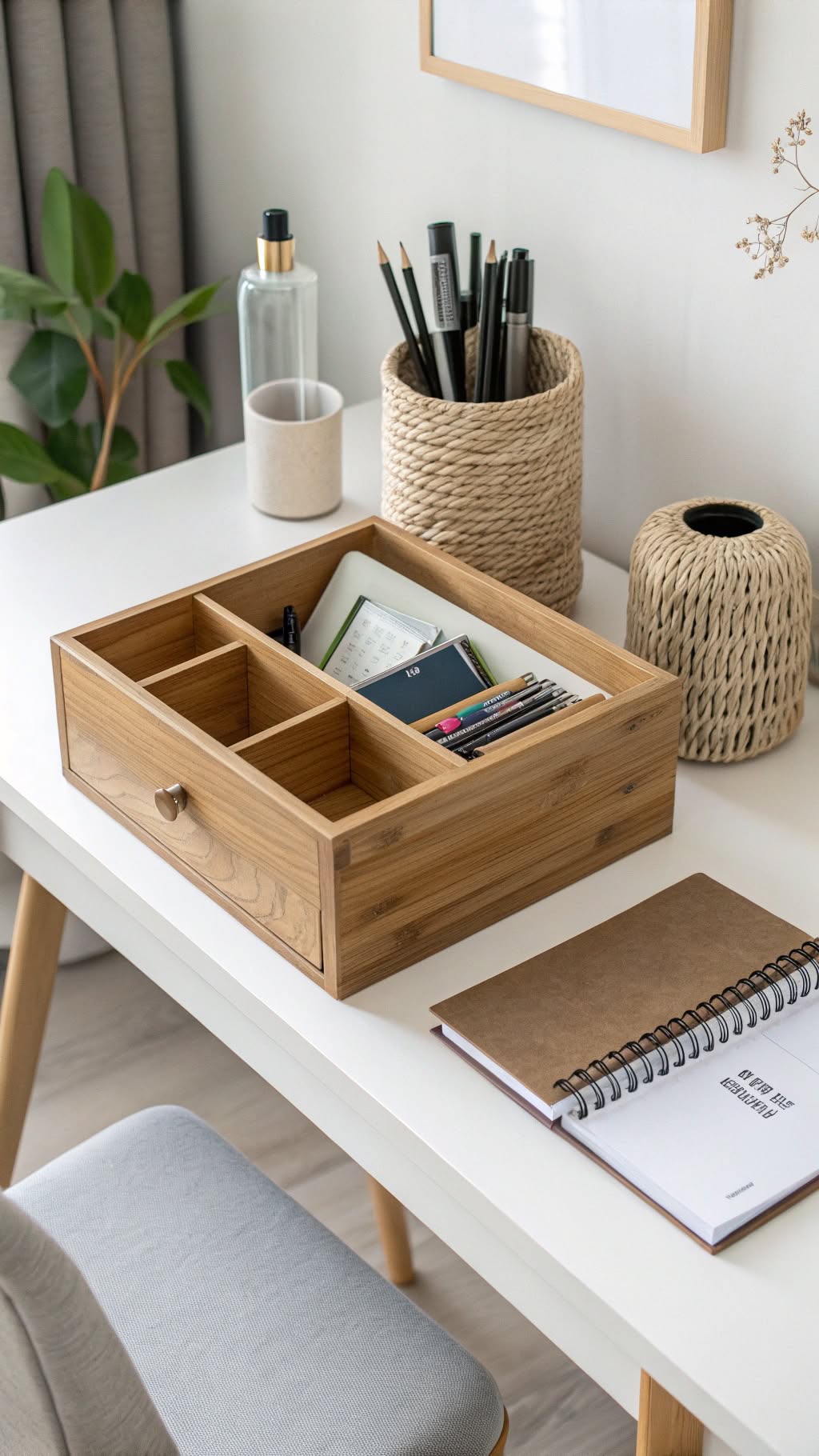 15. Compact Storage Solutions for Clutter-Free Surfaces