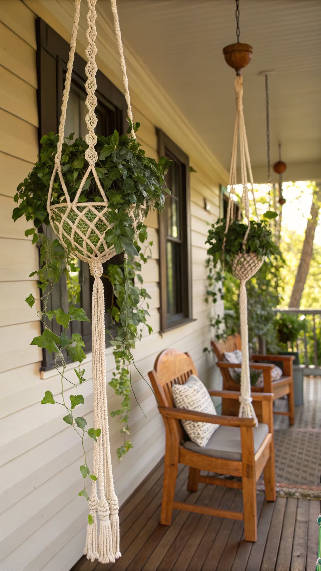 15. Hanging Macrame Plant Holders