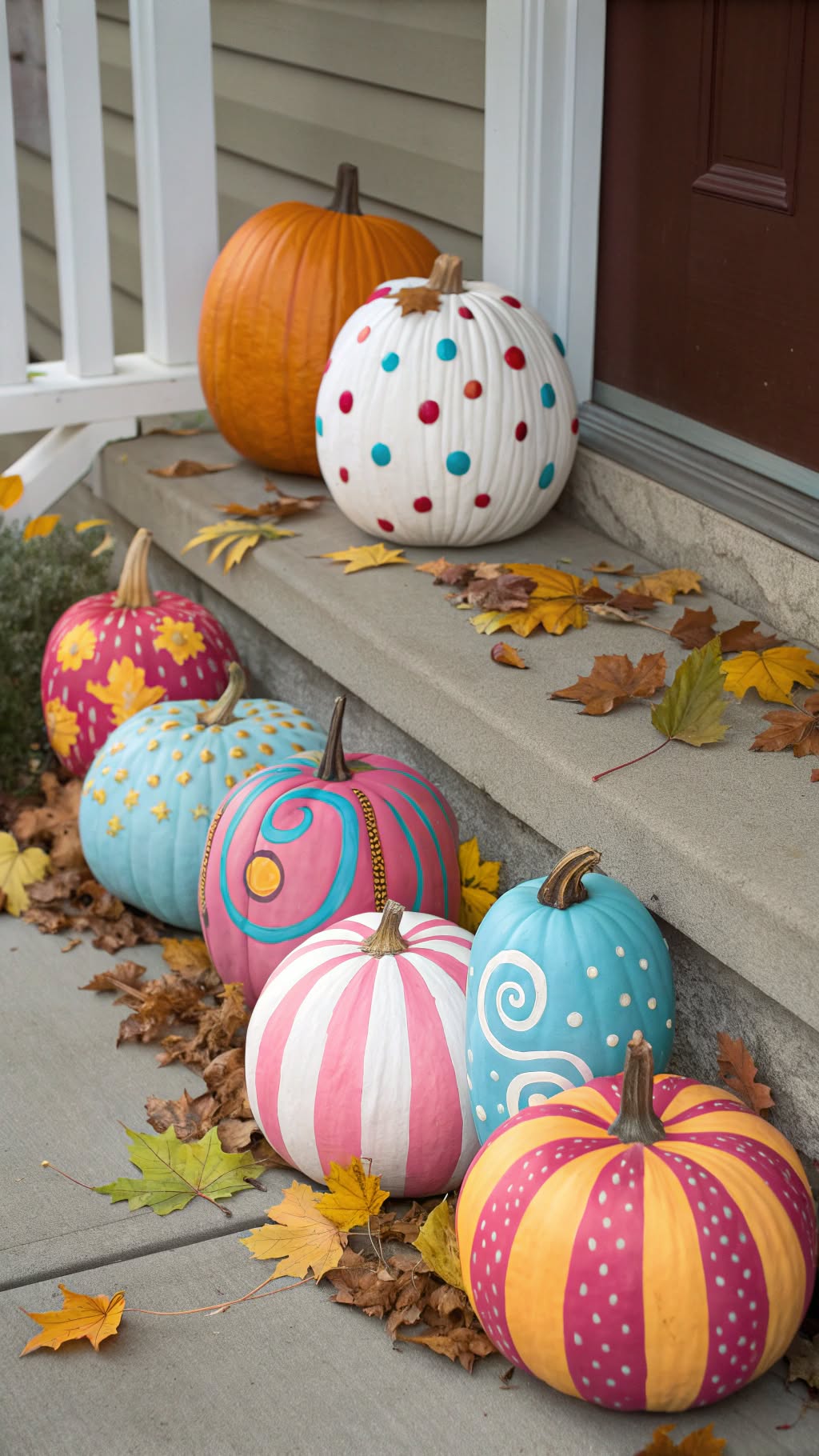 16. DIY Painted Pumpkins