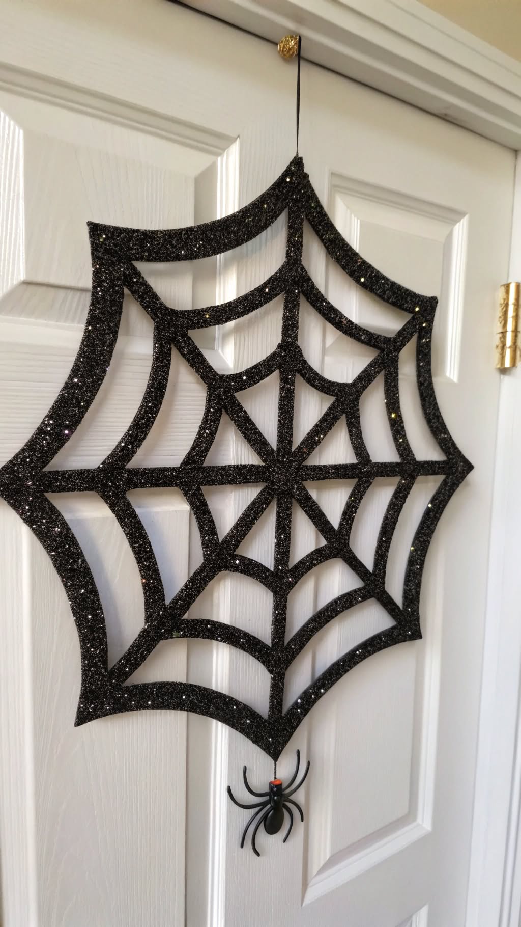 17. Spiderweb Door Hanger with Glitter
