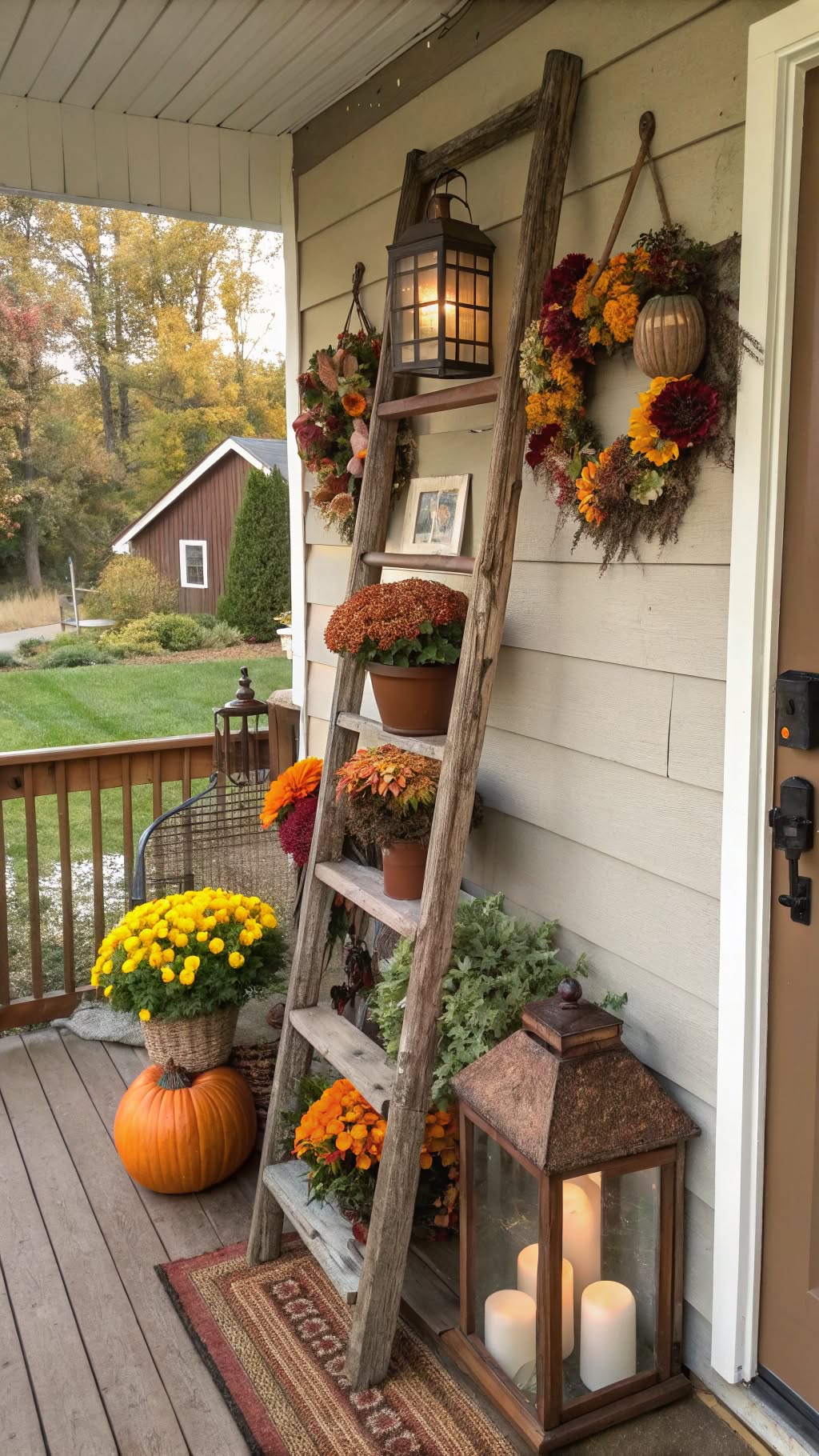 18. A Rustic Ladder Display