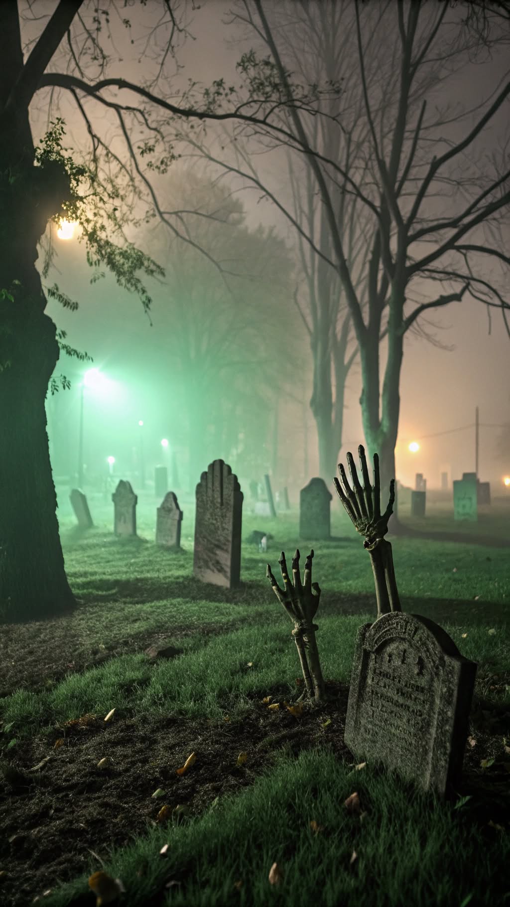 19. Haunted Graveyard with Fog Machine