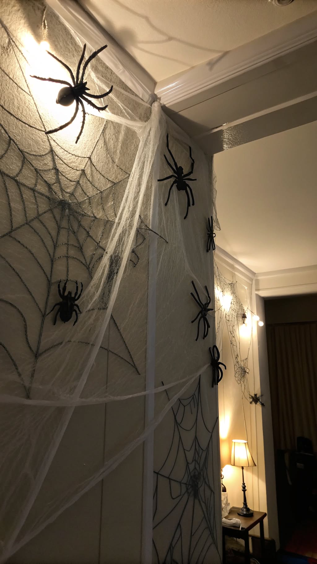 1. Creepy Crawly Spiderweb Corner