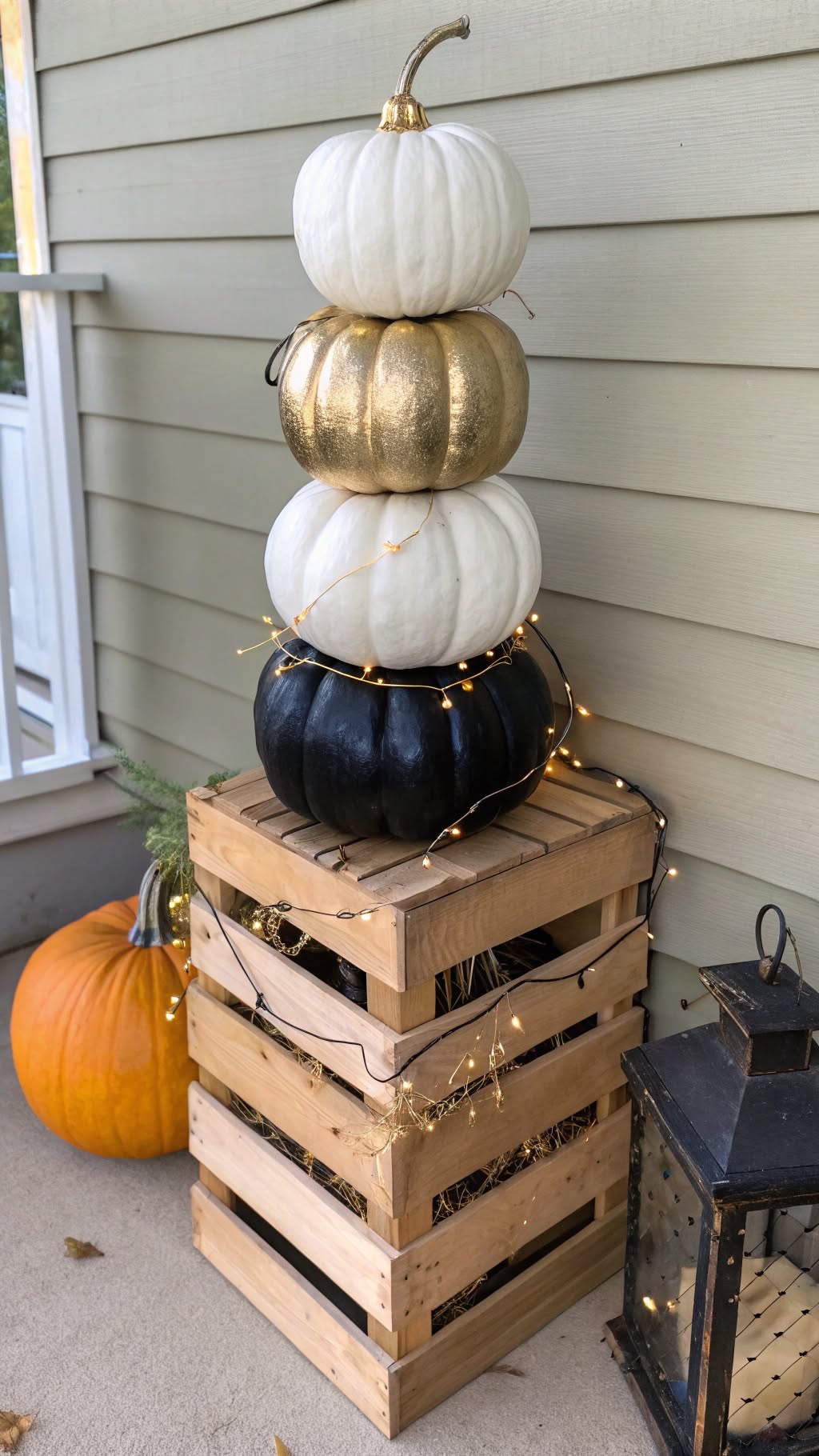 1. Elegant Pumpkin Tower
