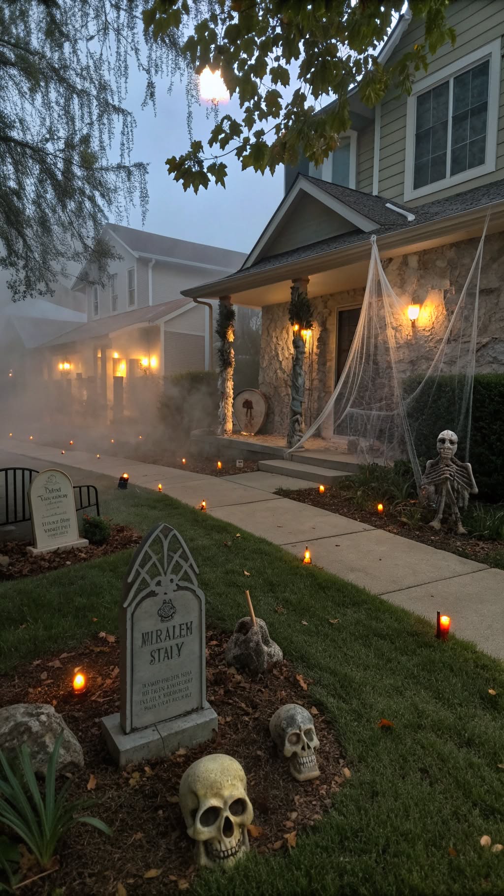 1. Spooky Graveyard Scene