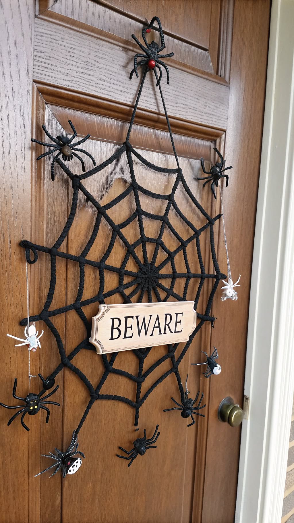 1. Spooky Spiderweb Hanger