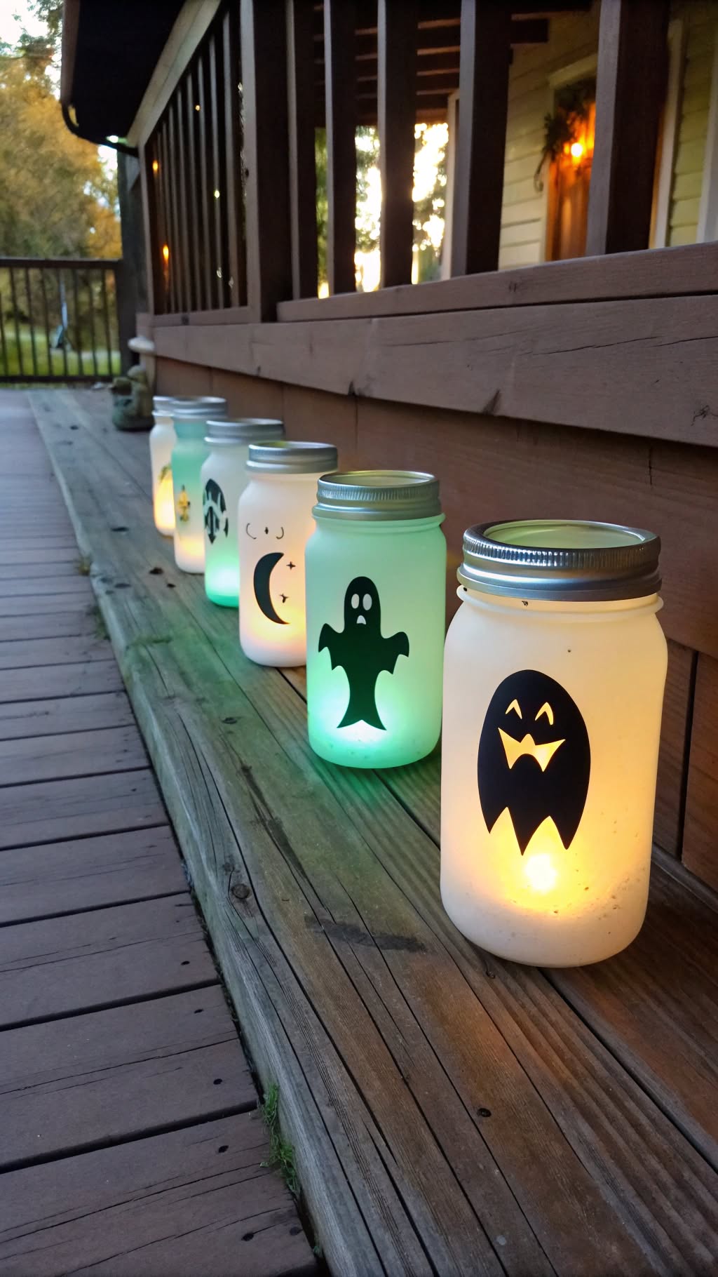 2. Glow-in-the-Dark Ghost Lanterns
