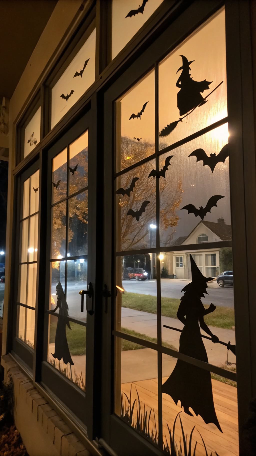 3. Haunted Window Silhouettes