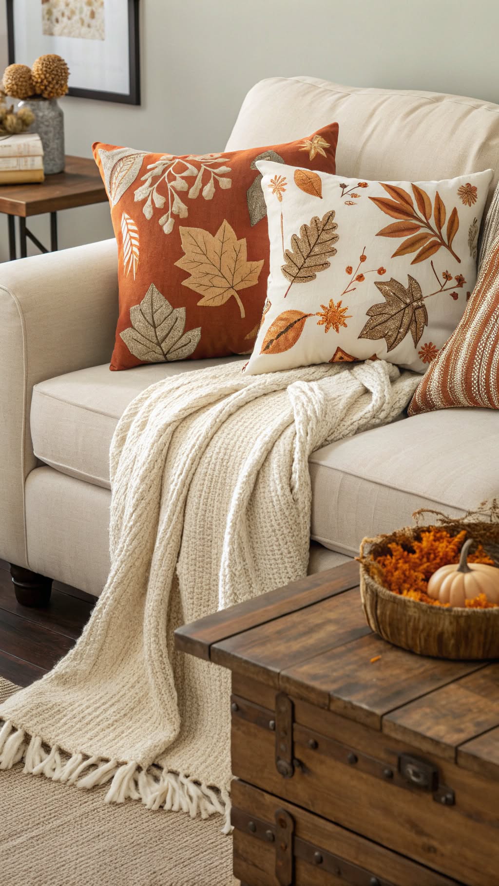 3. Swap Out Pillows for Fall Textures
