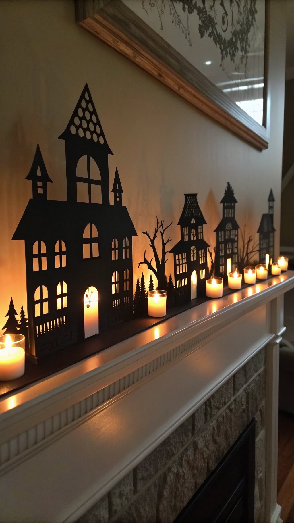 4. Haunted House Silhouettes