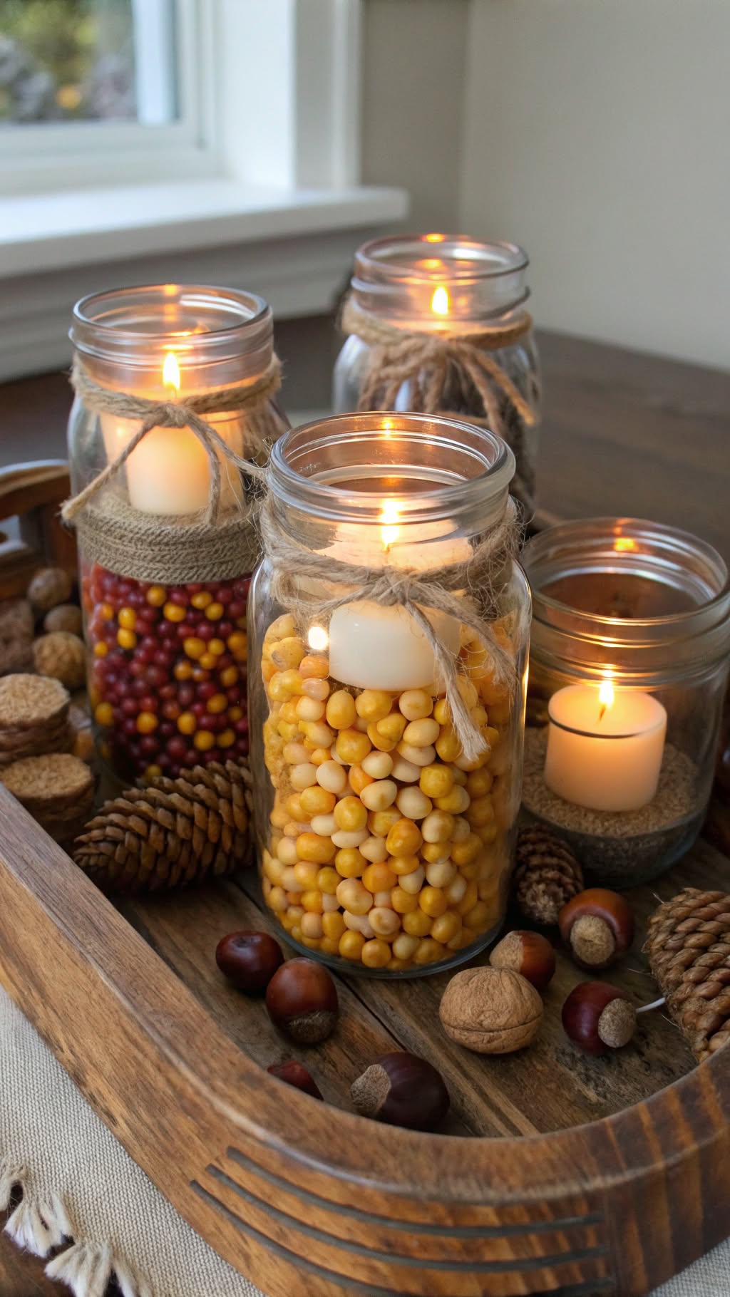 4. Mason Jar Candle Holders