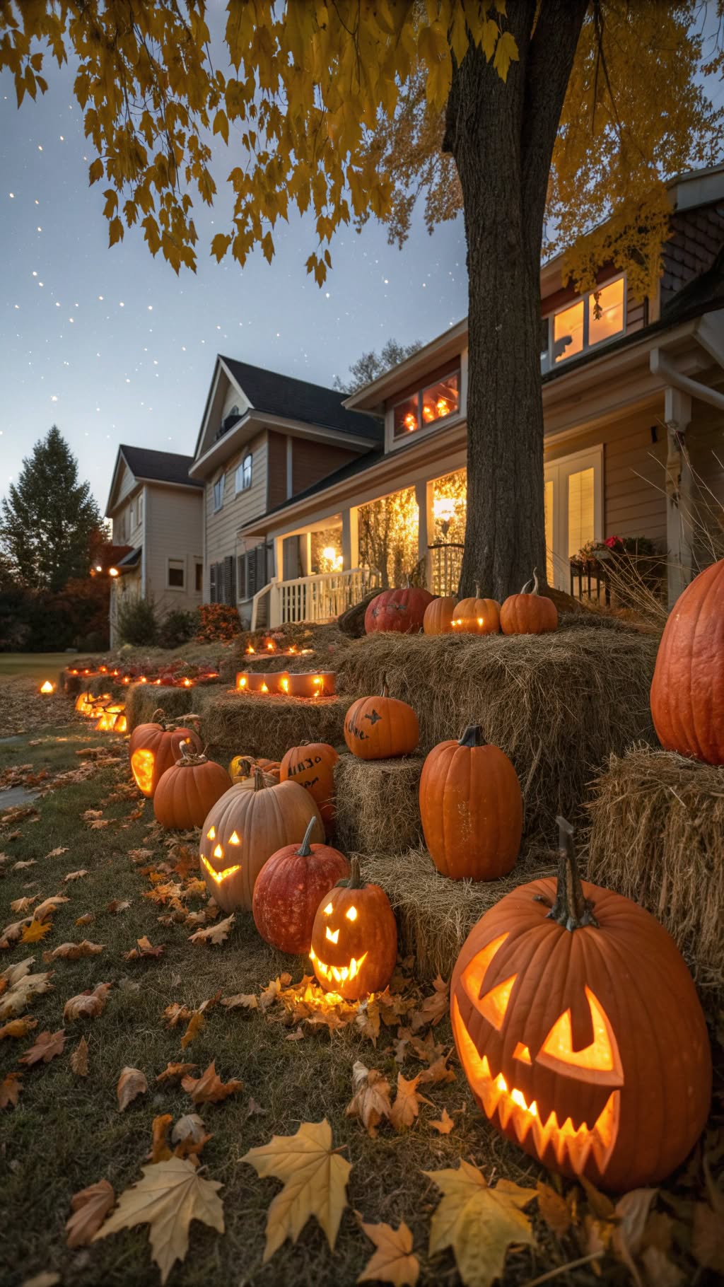 4. Pumpkin Patch with Carved Masterpieces