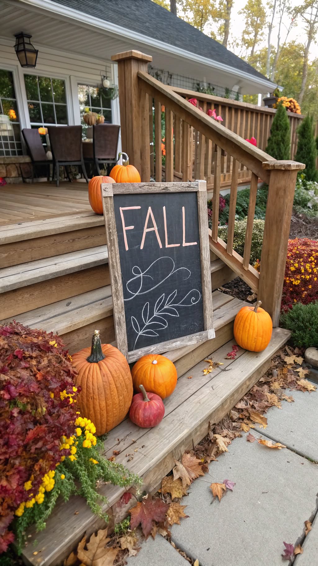 5. Fall-Themed Chalkboard Sign