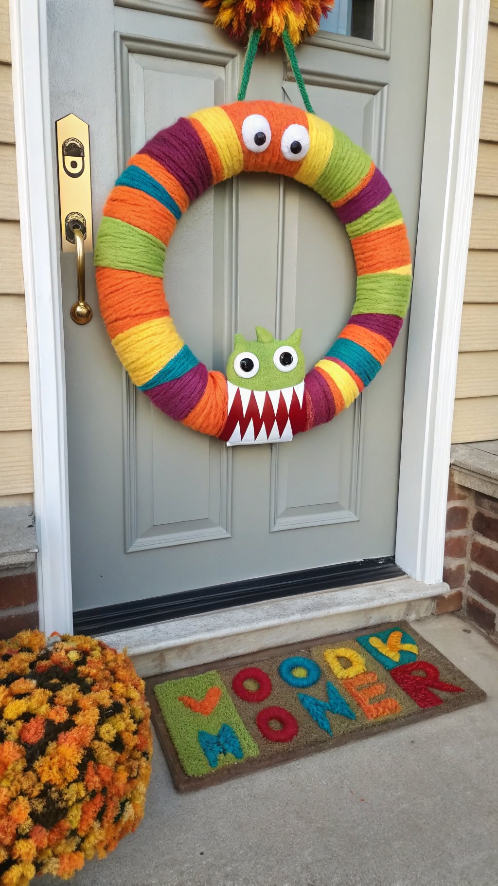 6. Monster Door Wreath