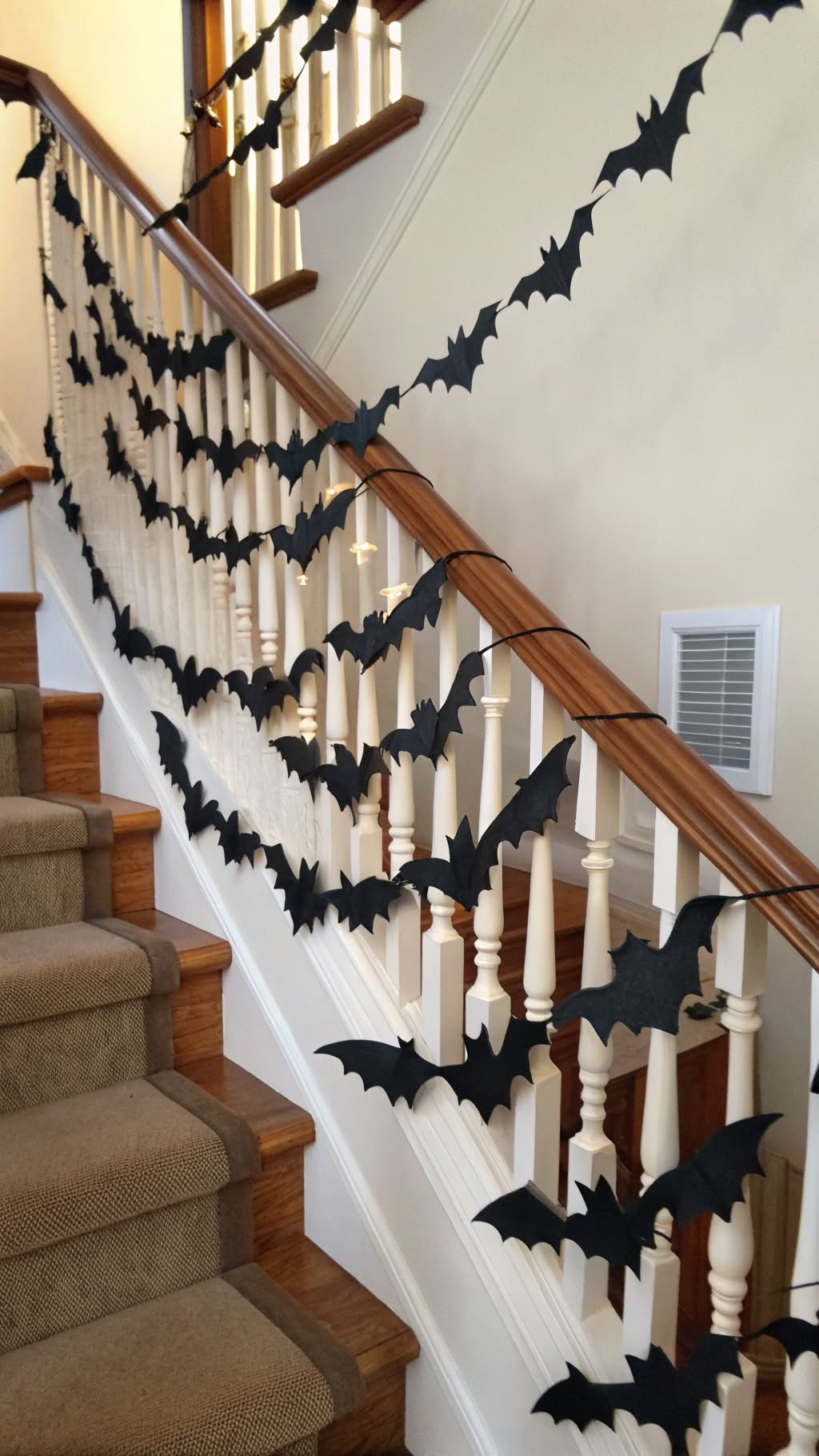 7. Halloween Garland with Paper Bats