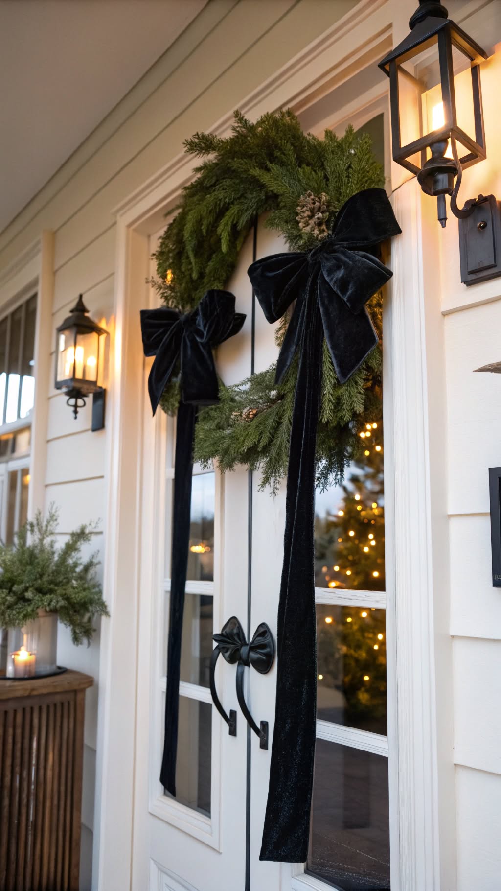 7. Velvet Ribbon Door Accents