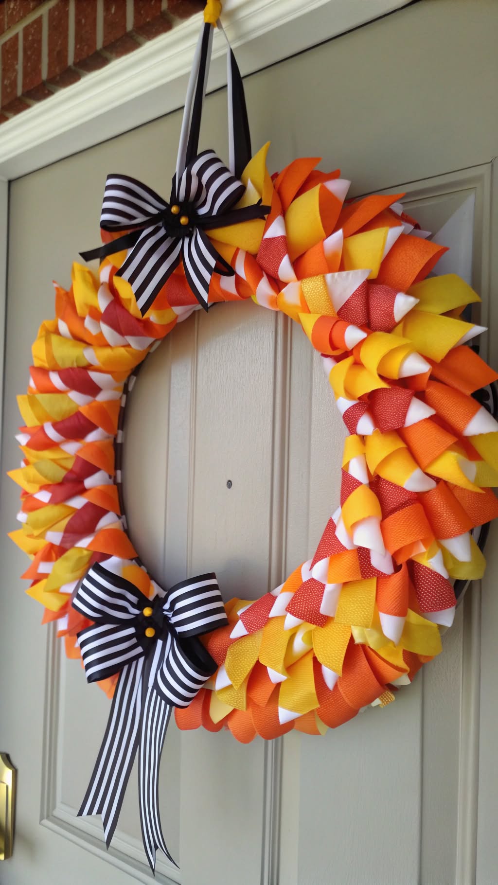 8. DIY Candy Corn Wreath