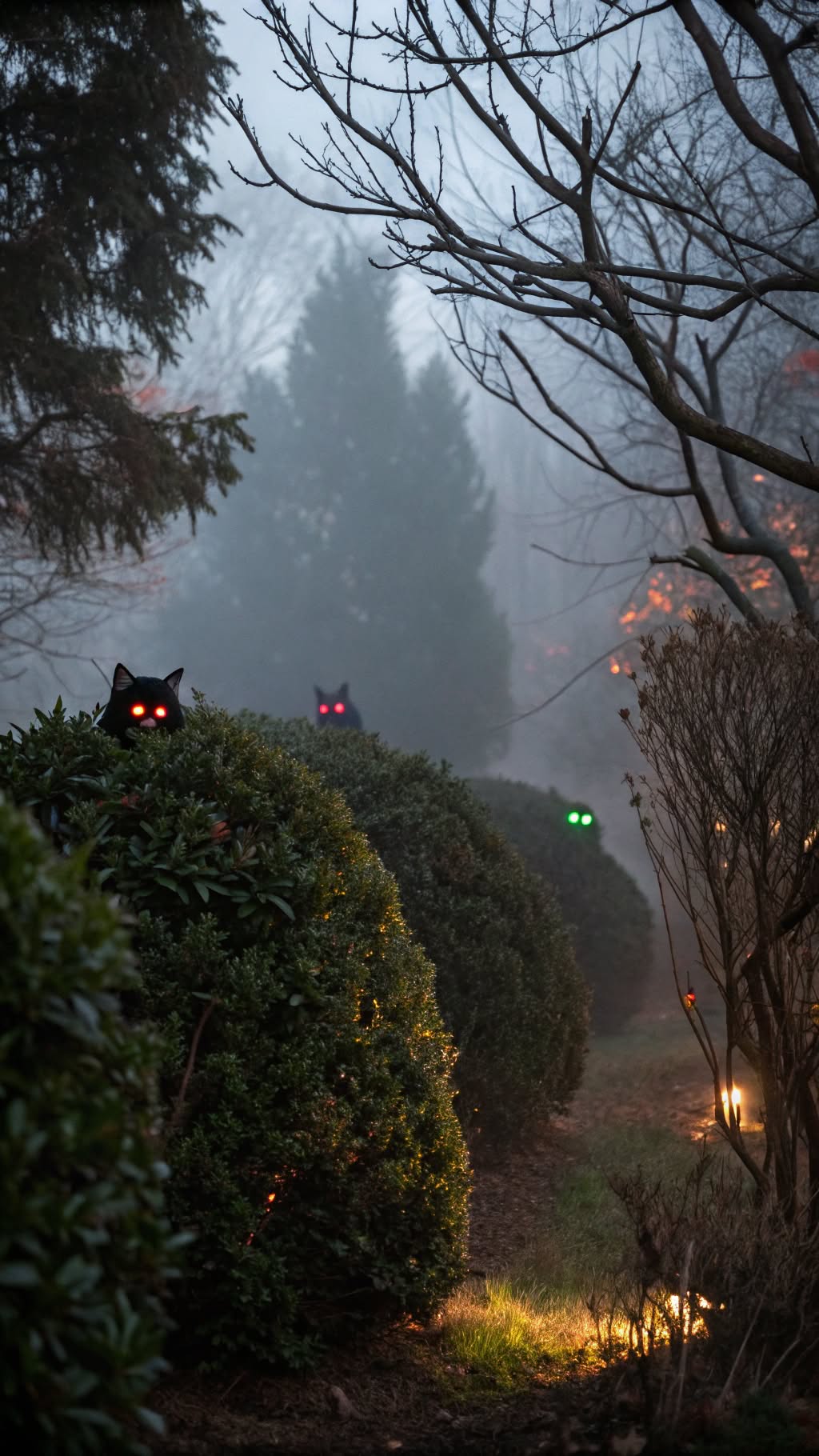 8. Glowing Eyes in the Bushes