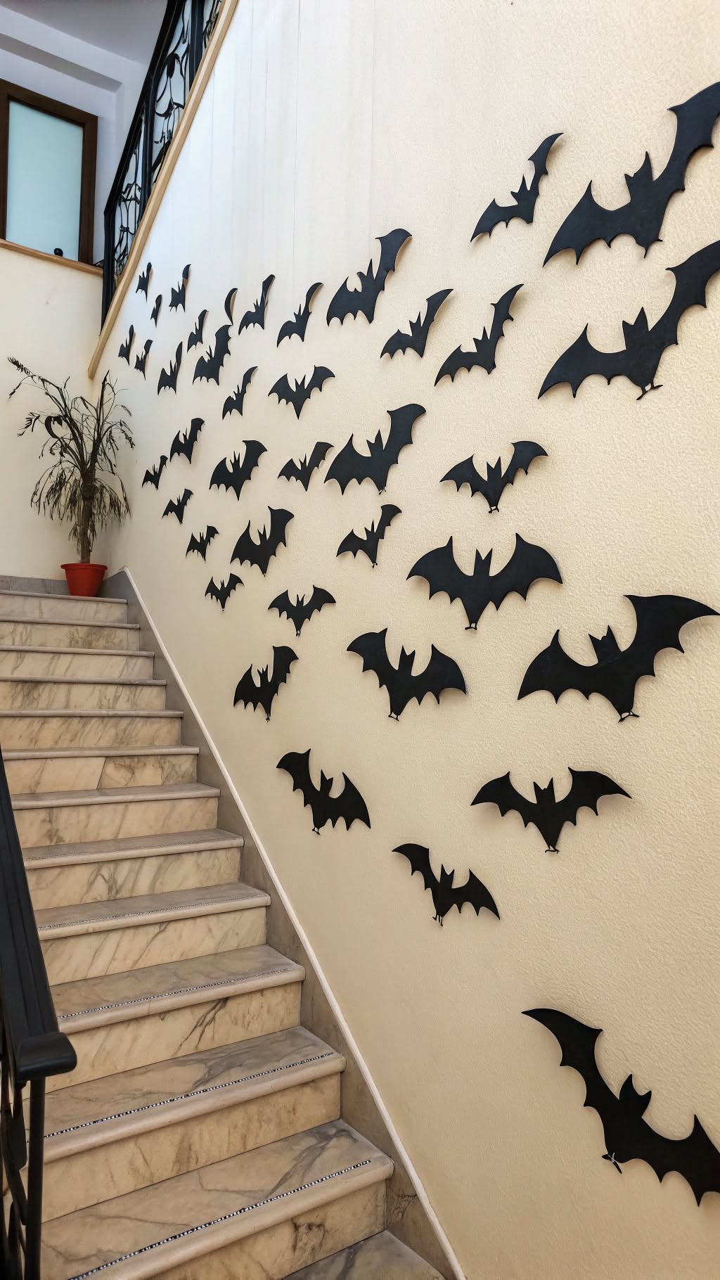 8. Hanging Bat Swarm Wall Art