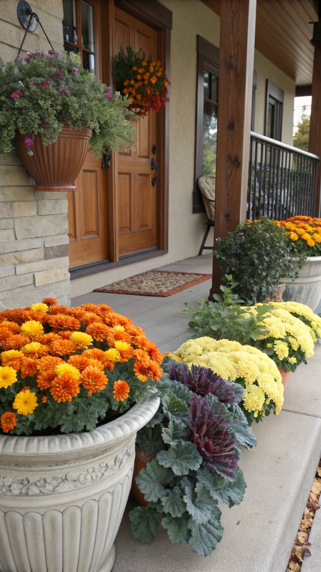 9. Potted Mums and Fall Flowers