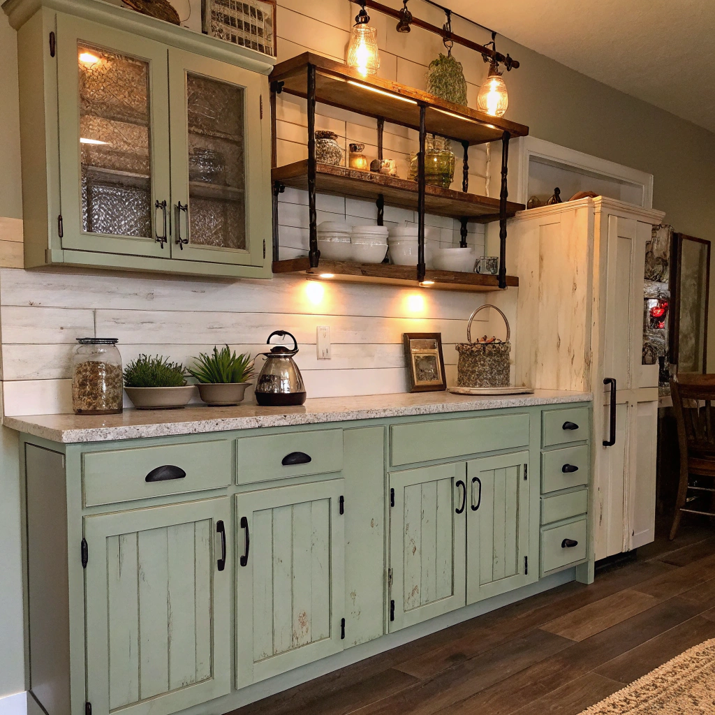 6. Cabinet Makeover with Vintage Charm