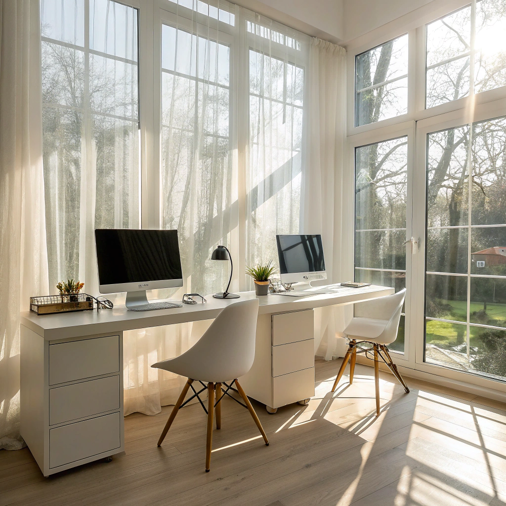 7. Maximizing Natural Light in Your Double Desk Home Office