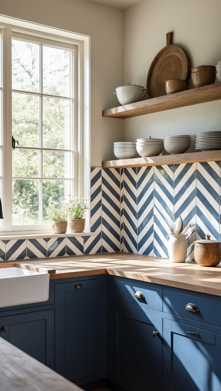 6. Chic Chevron Patterns for Dynamic Elegance