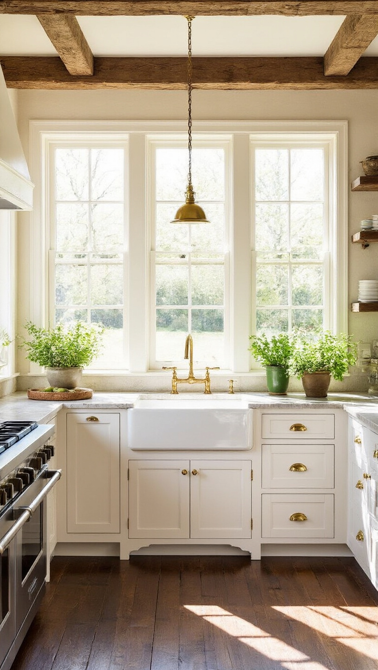 6. Classic Appeal of White Enamel Cabinets