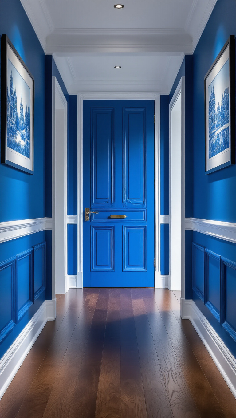8. Harmonize with Blue Doors and White Accents